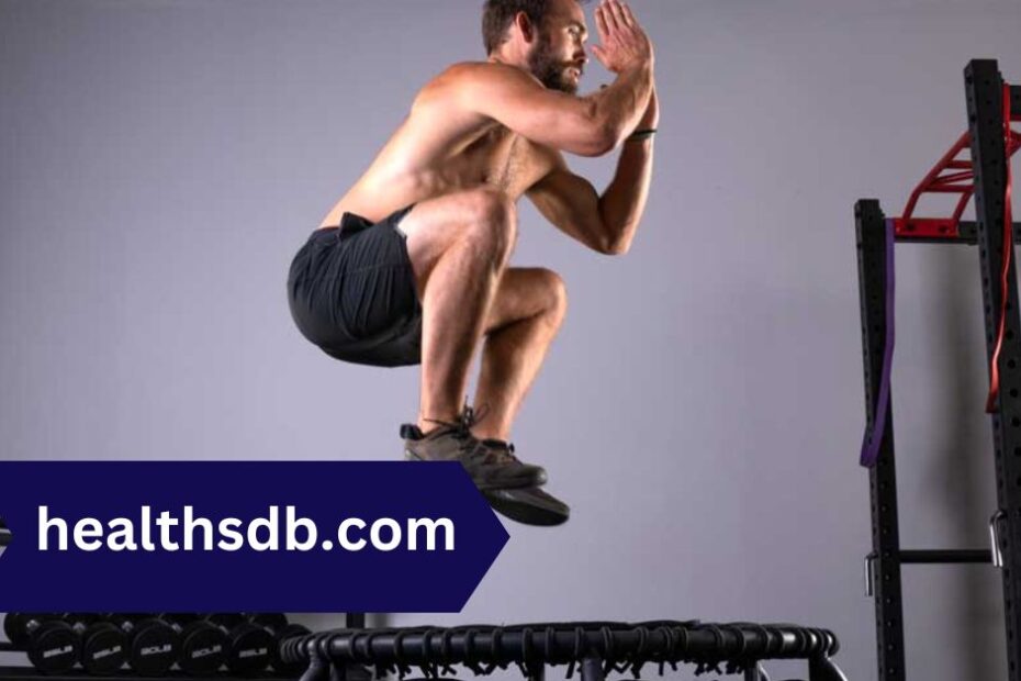 JumpSport 550F Pro Indoor Lightweight 44 Inch Folding Fitness Trampoline